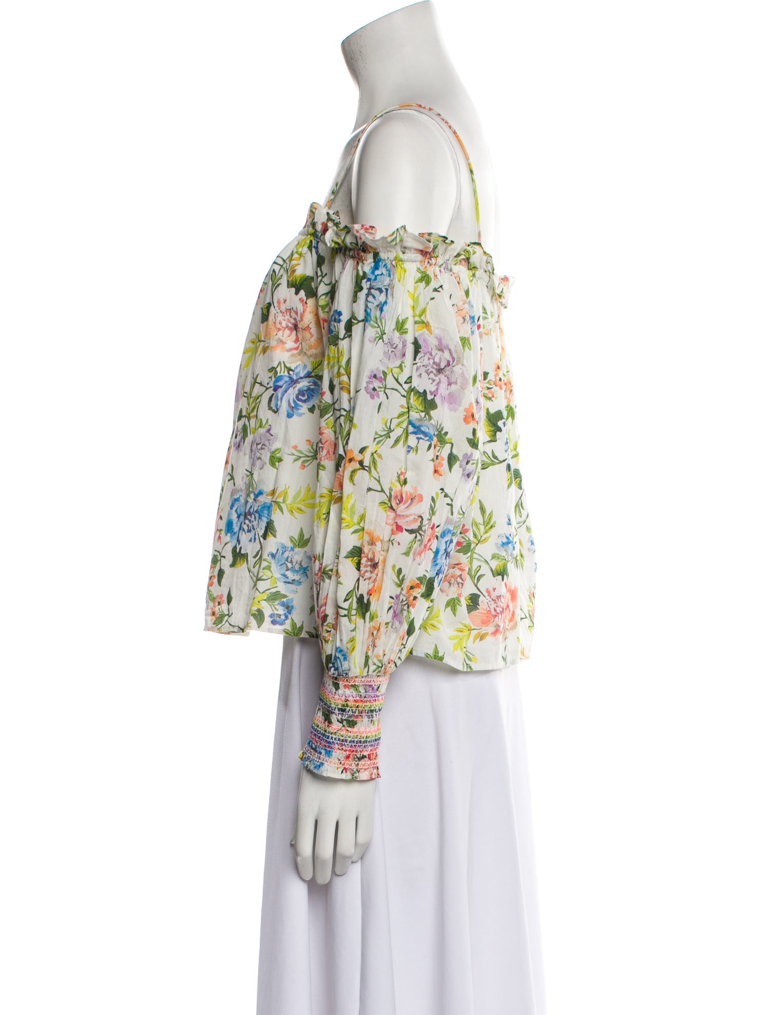 Alexis Floral Print Off-The-Shoulder Blouse