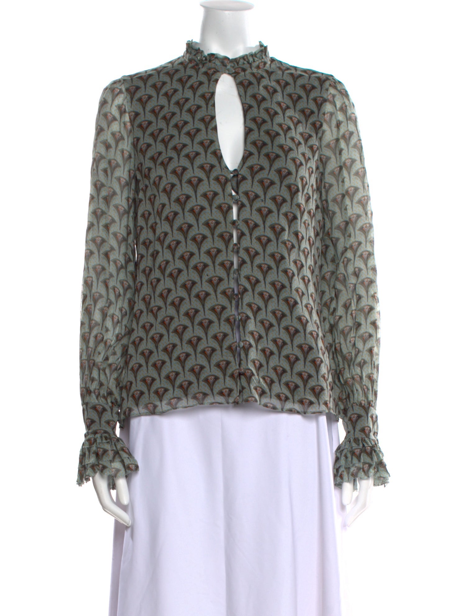 Alexis Printed Mock Neck Blouse