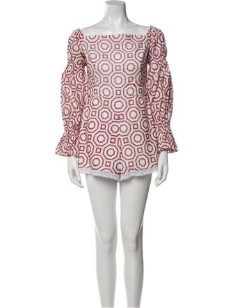 Alexis Printed Square Neckline Romper