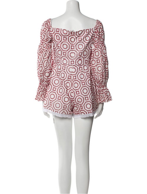 Alexis Printed Square Neckline Romper