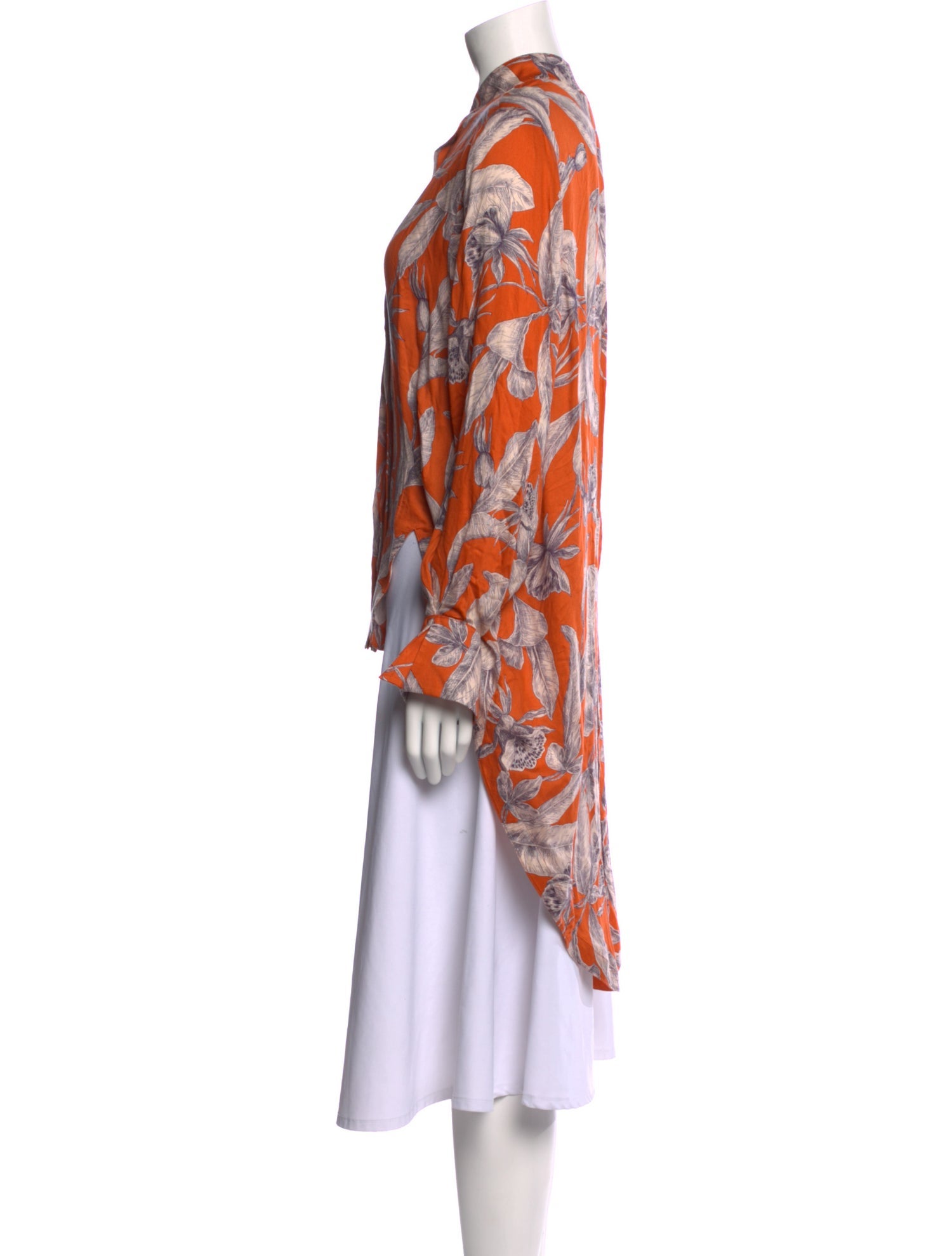 Alexis Floral Print Mock Neck Blouse