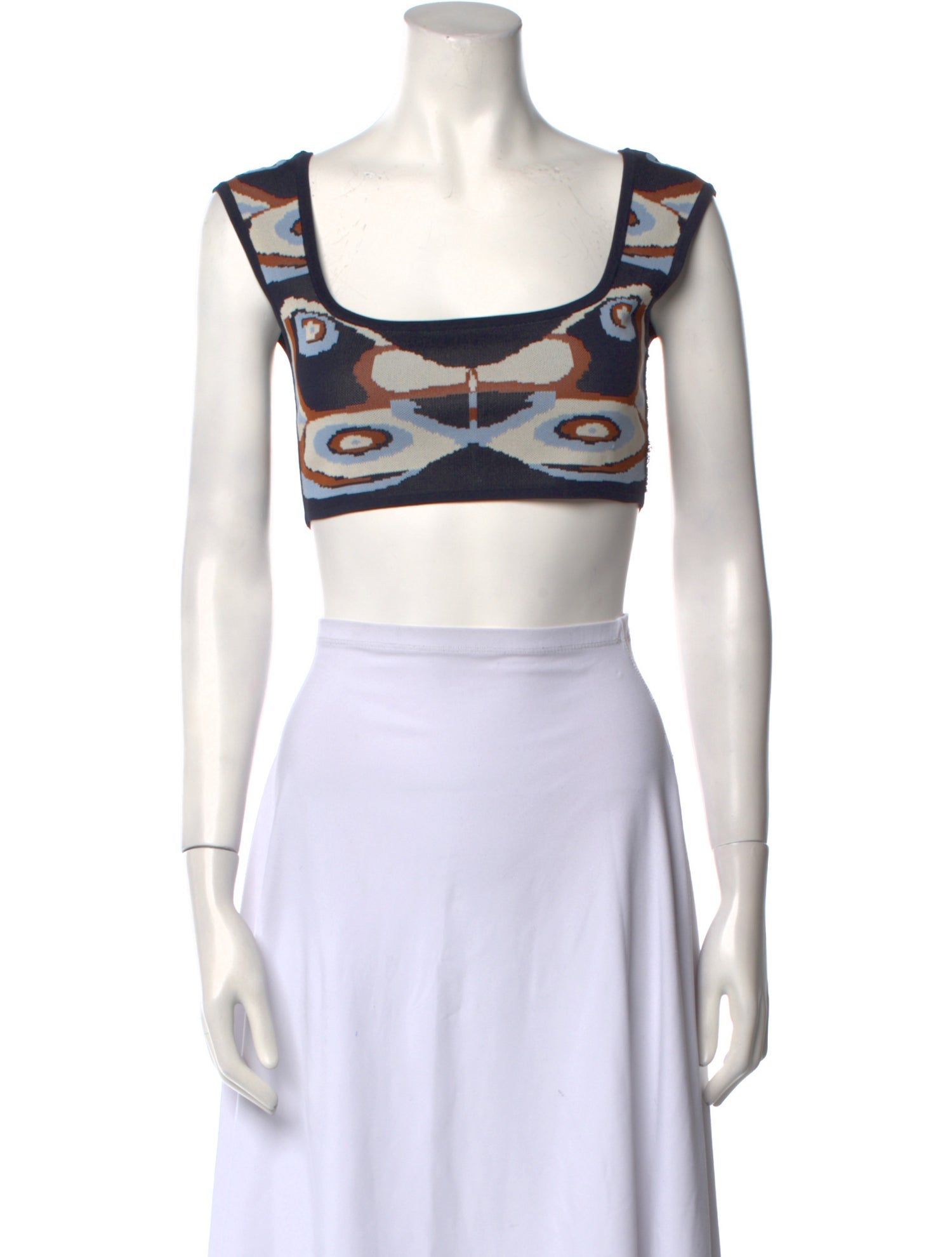 Alexis Printed Square Neckline Crop Top