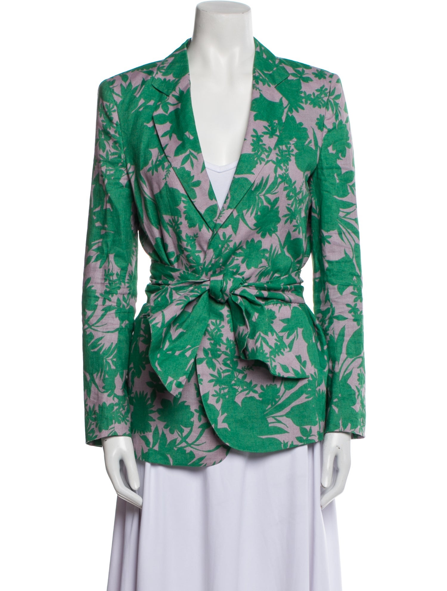 Alexis Linen Floral Print Blazer