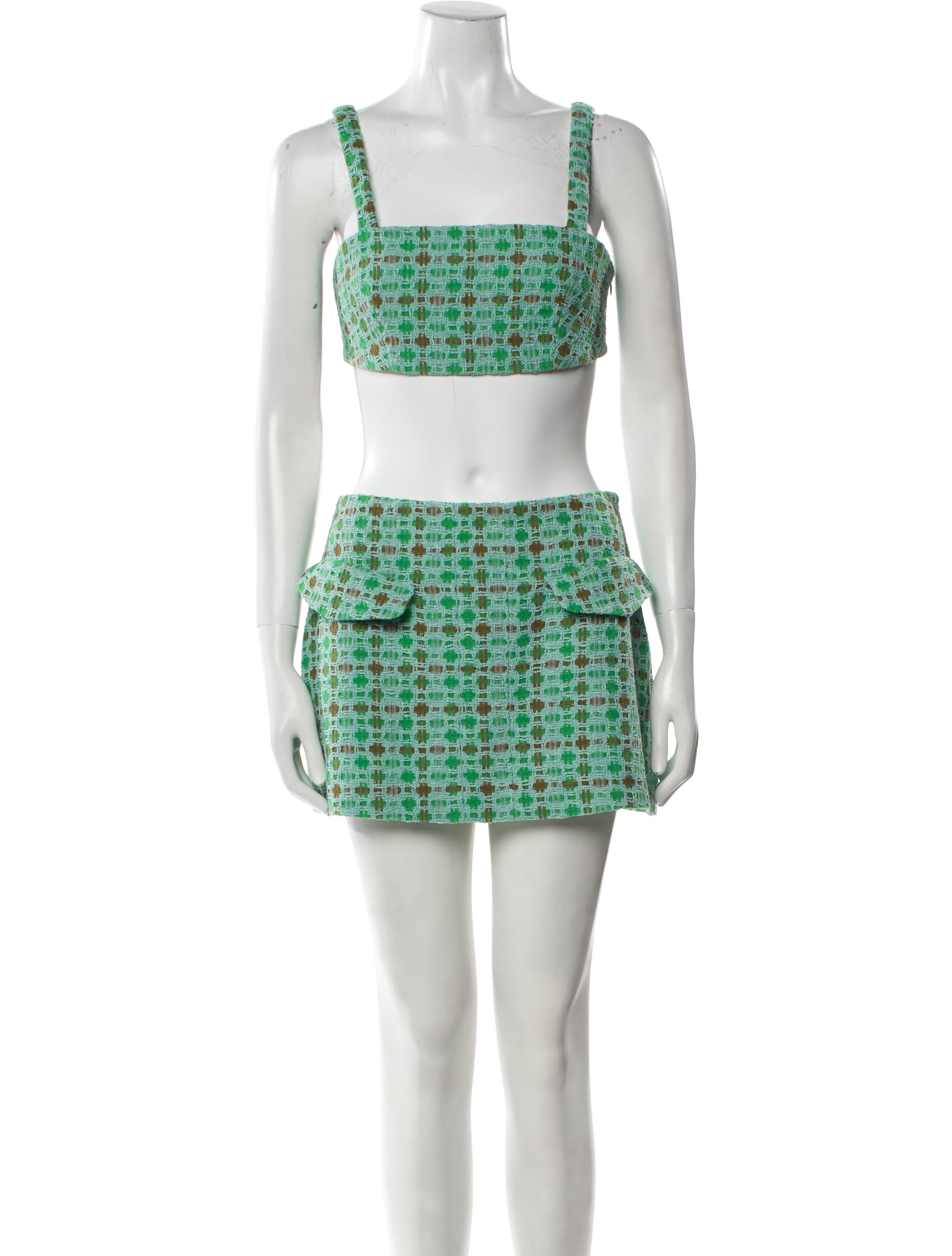 Alexis Tweed Pattern Skirt Set