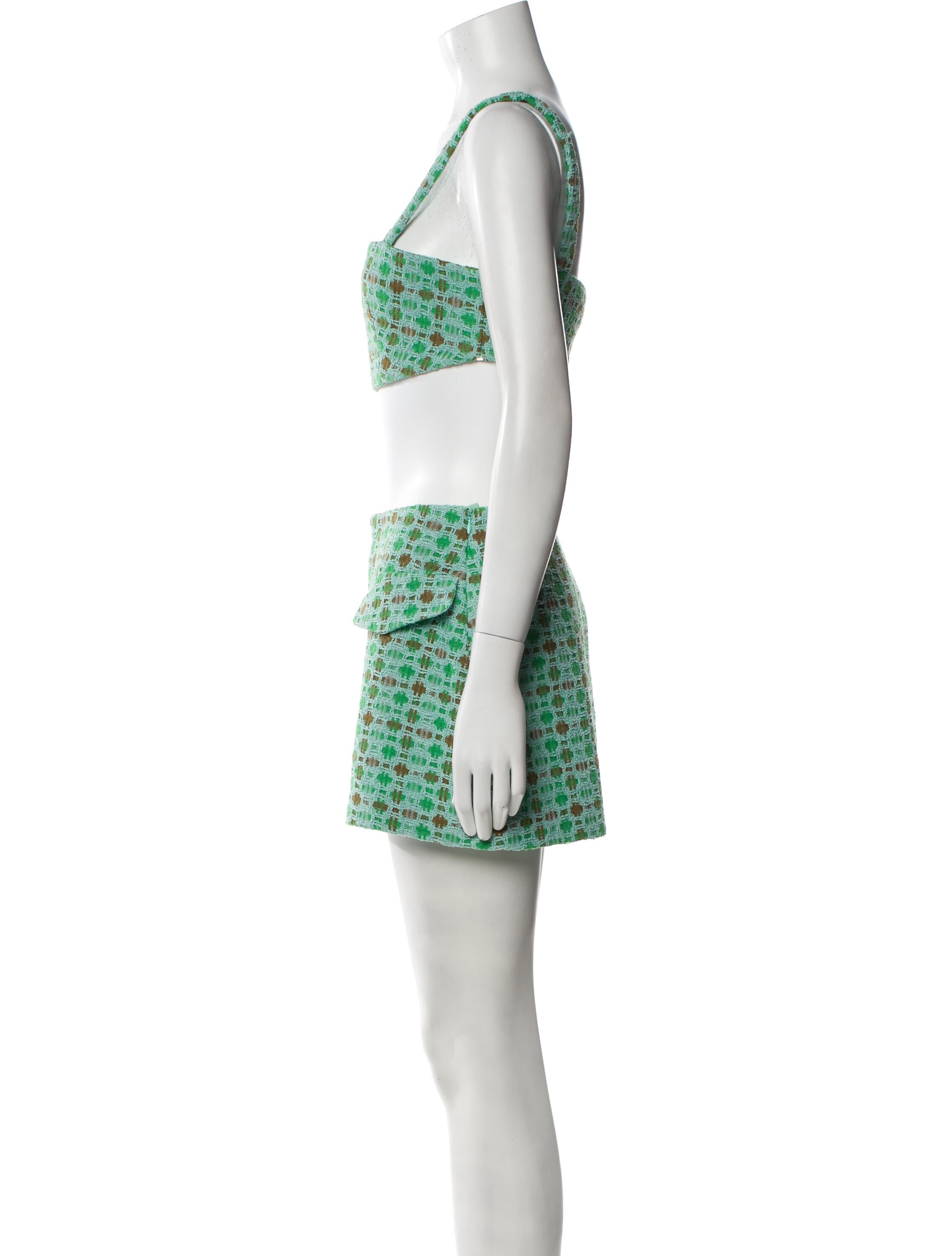 Alexis Tweed Pattern Skirt Set