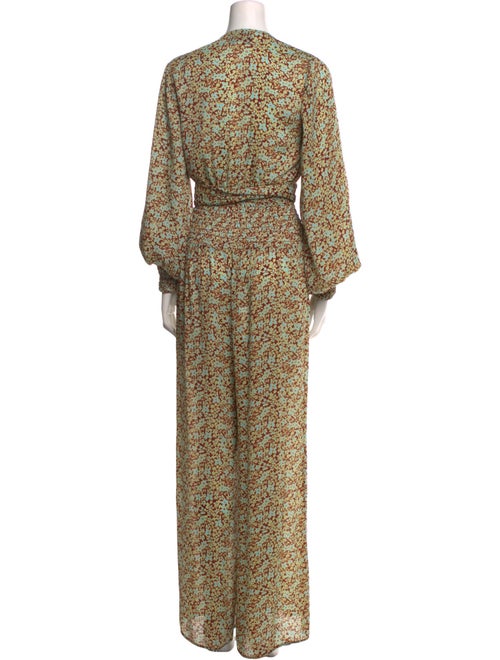 Alexis Floral Print Plunge Neckline Jumpsuit