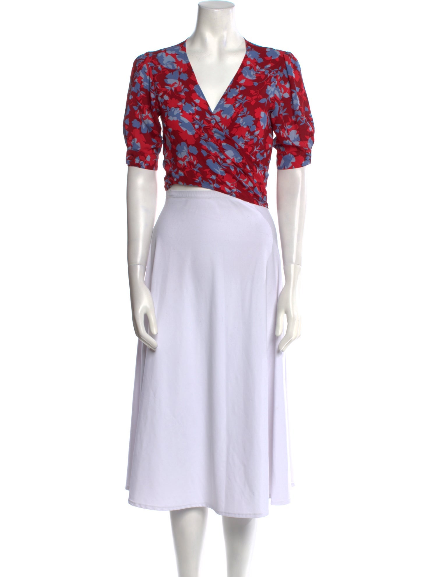 Alexis Floral Print V-Neck Crop Top