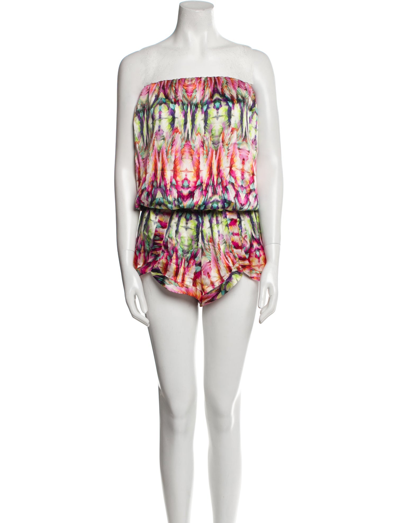 Alexis Printed Strapless Romper