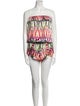 Alexis Printed Strapless Romper