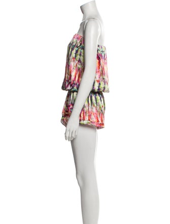 Alexis Printed Strapless Romper