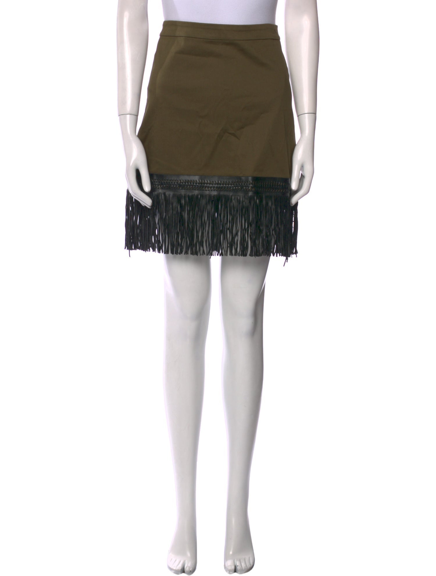 Alexis Fringe Trim Accent Mini Skirt
