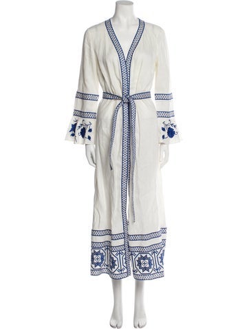 Alexis Loungewear Linen Printed Robe M
