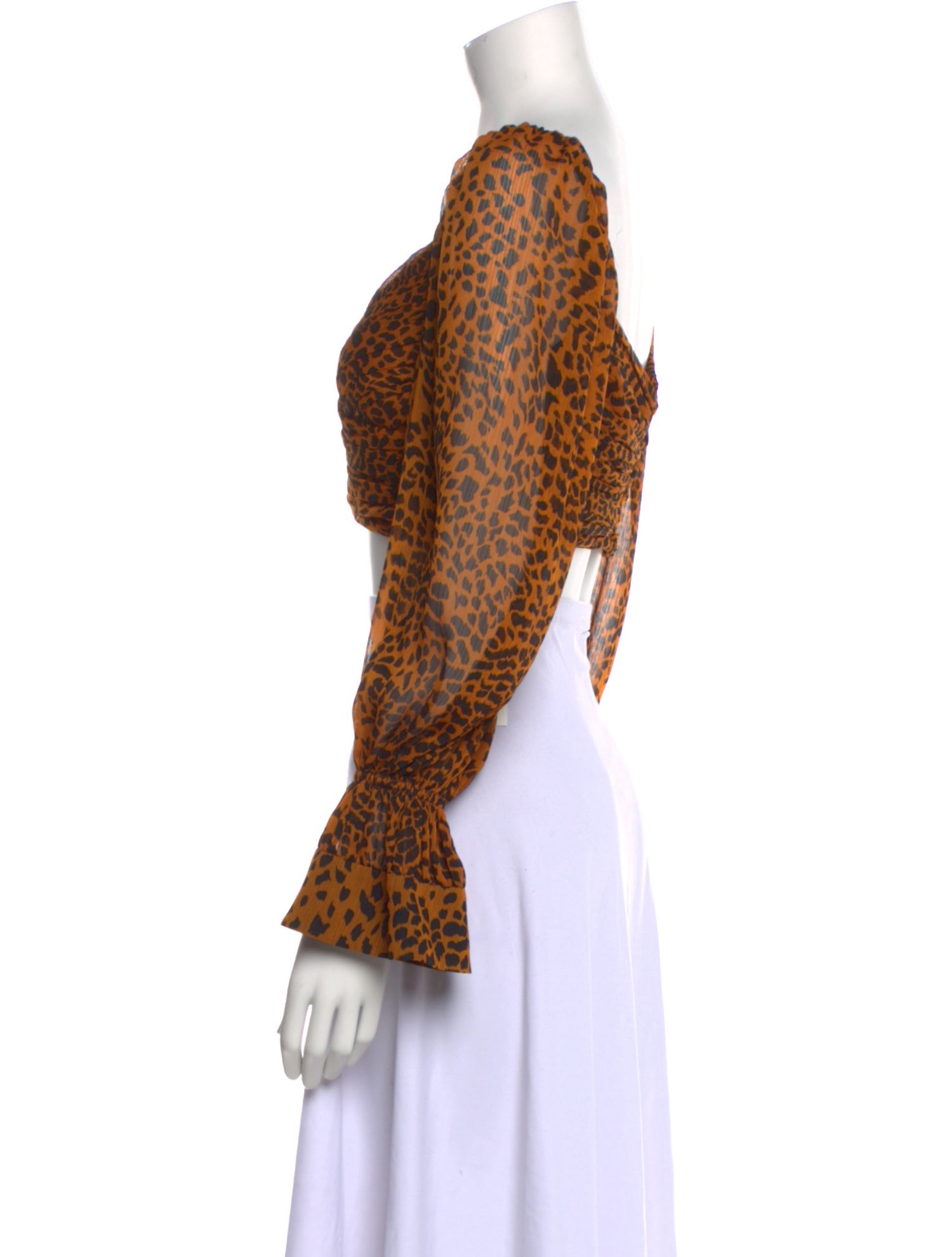 Alexis Animal Print Square Neckline Crop Top