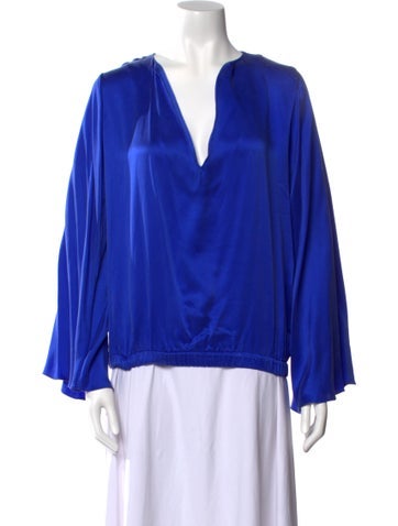 Alexis Tops Silk V-Neck Blouse S