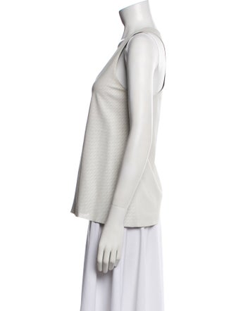 Alexis Leather Scoop Neck Top