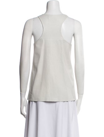 Alexis Leather Scoop Neck Top