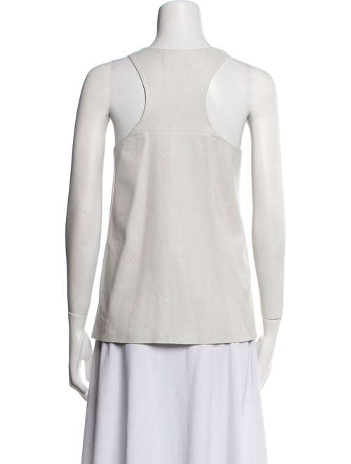 Alexis Leather Scoop Neck Top