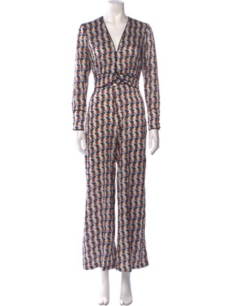 Alexis Printed V-Neck Jumpsuit