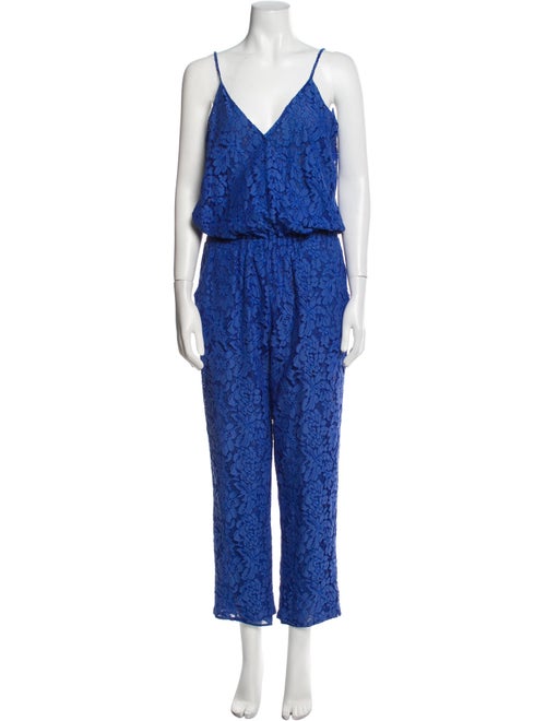 Alexis Lace Pattern V-Neck Jumpsuit