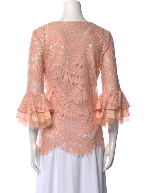 Alexis Lace Pattern V-Neck Blouse