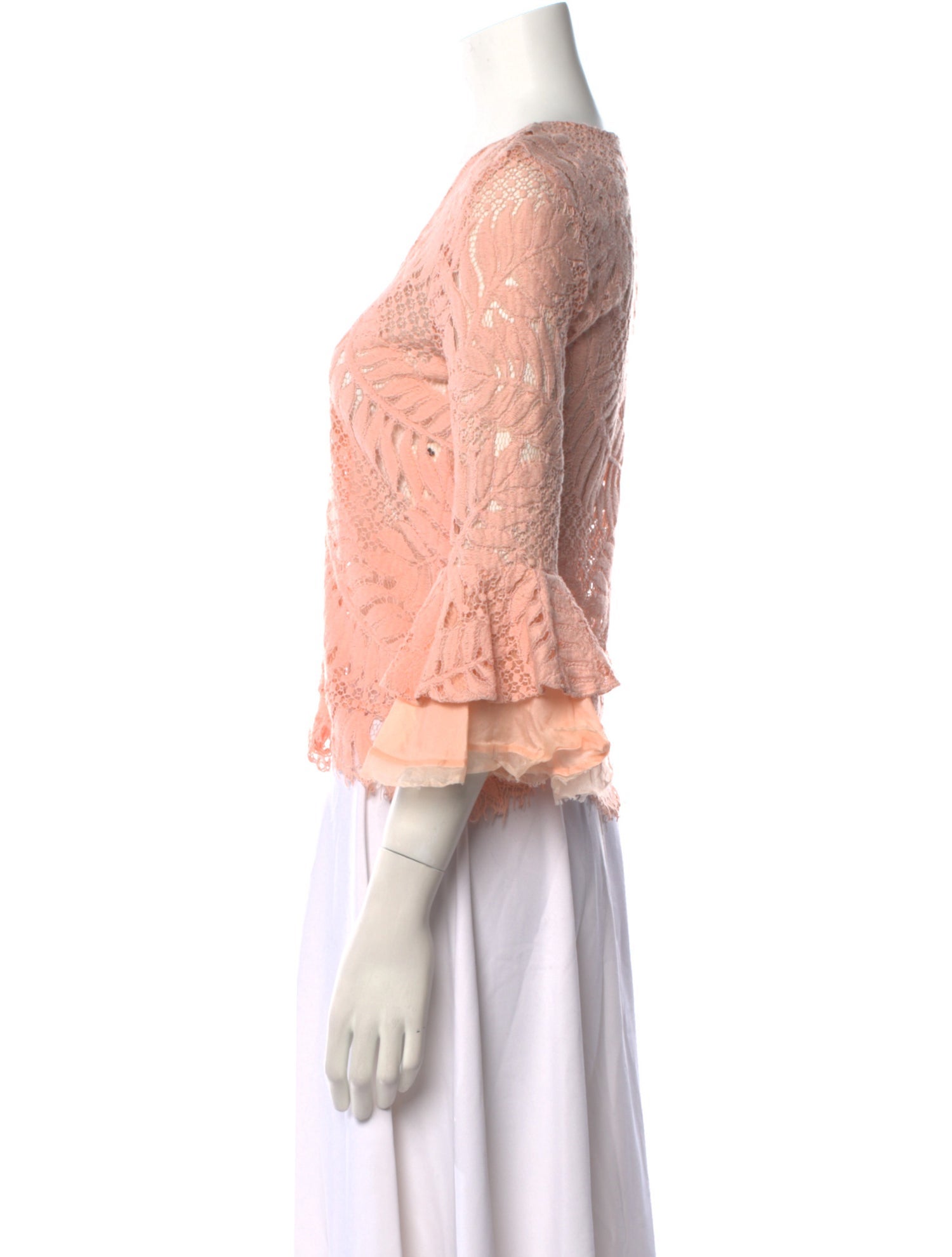 Alexis V-Neck Three-Quarter Sleeve Crop Top