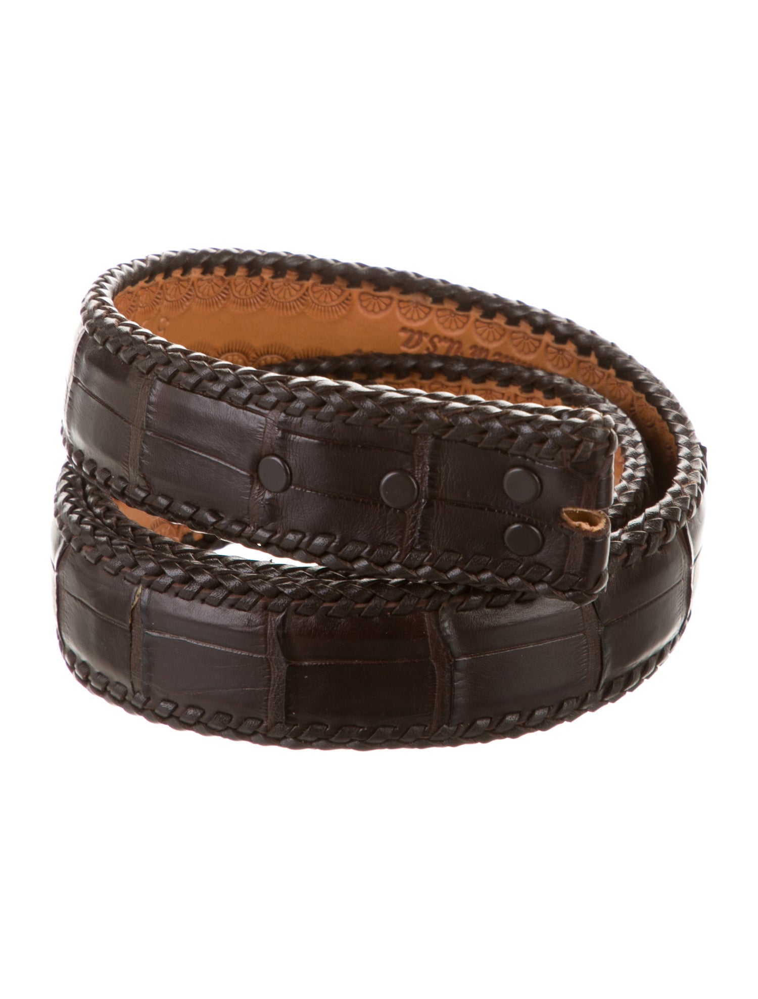 Alexis Alligator Braided Accents Waist Belt