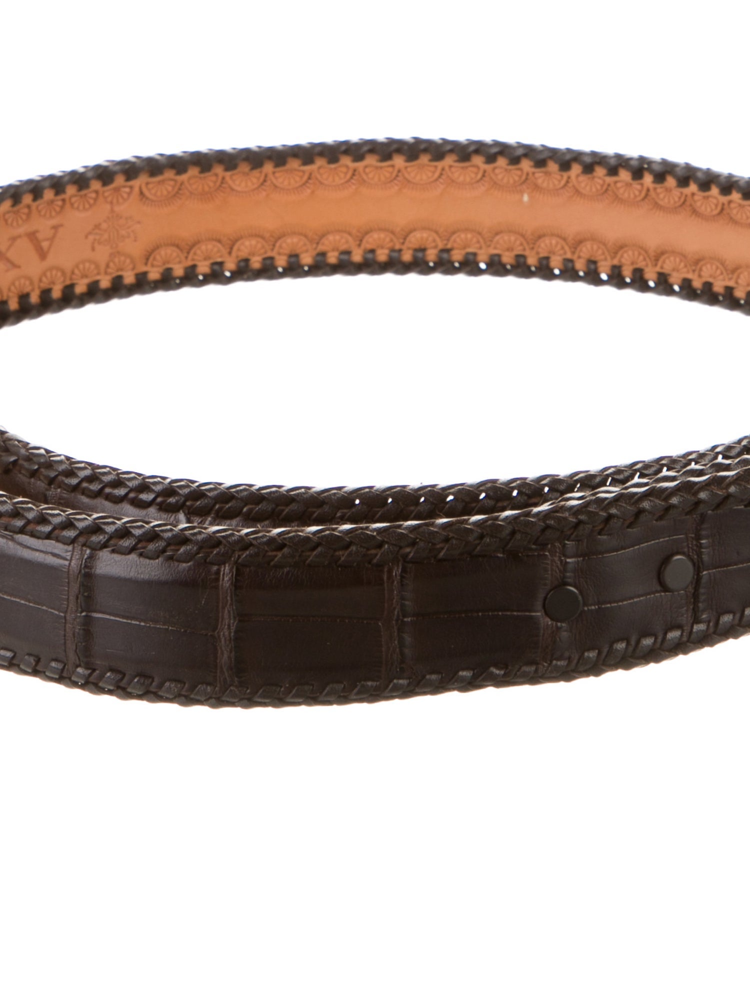 Alexis Alligator Braided Accents Waist Belt
