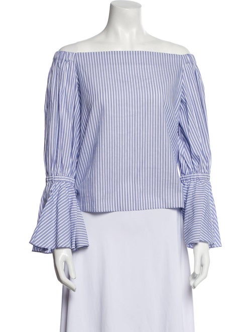 Alexis Striped Off-The-Shoulder Crop Top