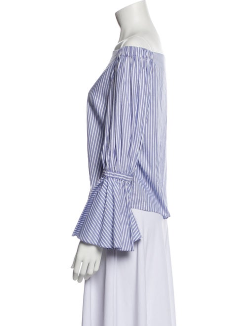 Alexis Striped Off-The-Shoulder Crop Top