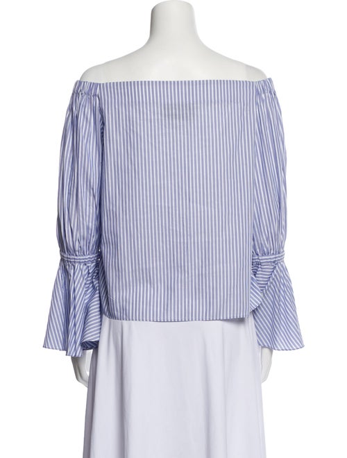 Alexis Striped Off-The-Shoulder Crop Top