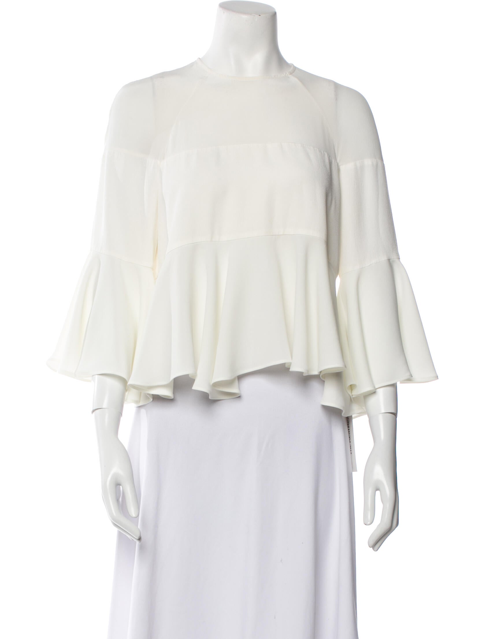 Alexis Off-The-Shoulder Three-Quarter Sleeve Crop Top