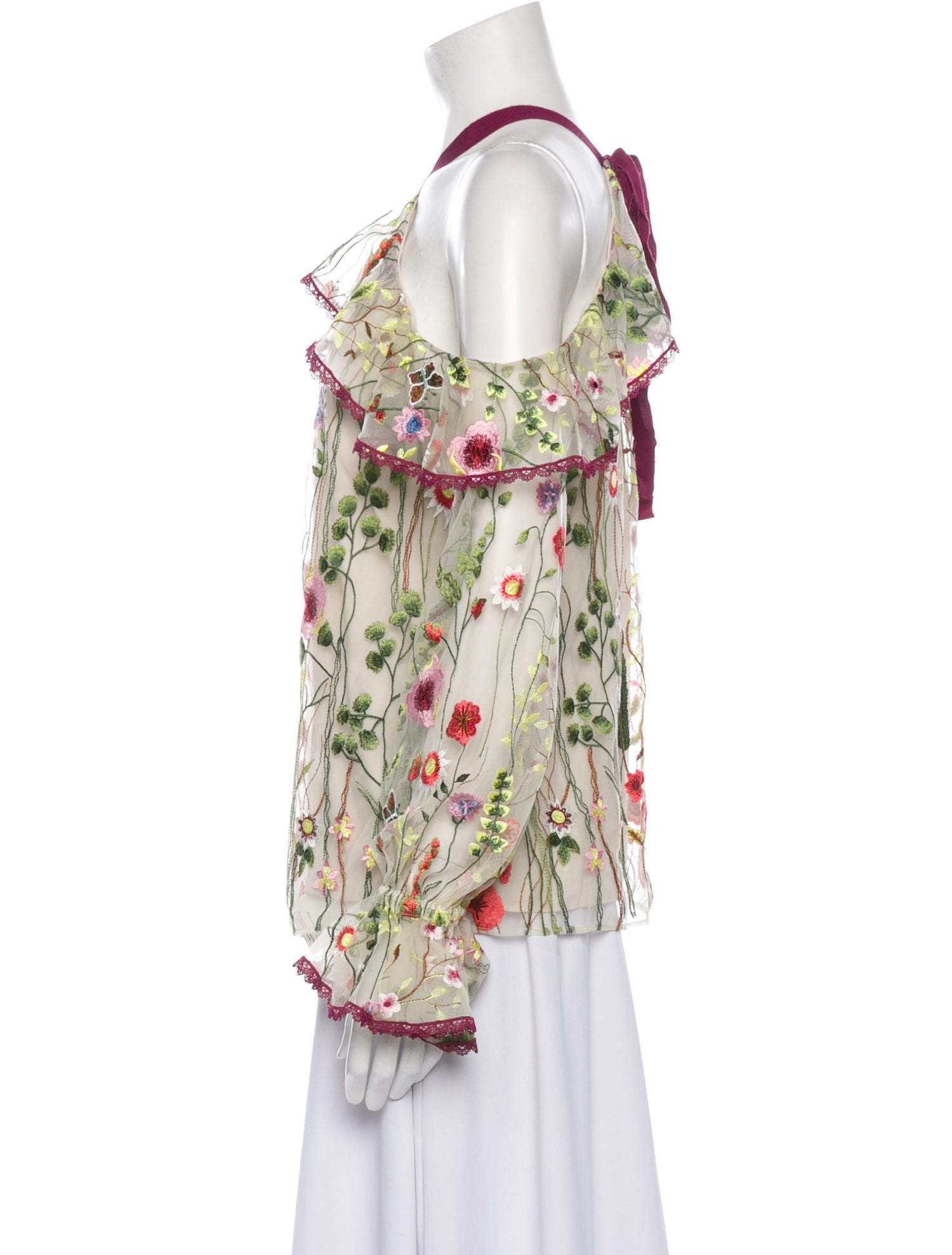 Alexis Floral Print Off-The-Shoulder Blouse