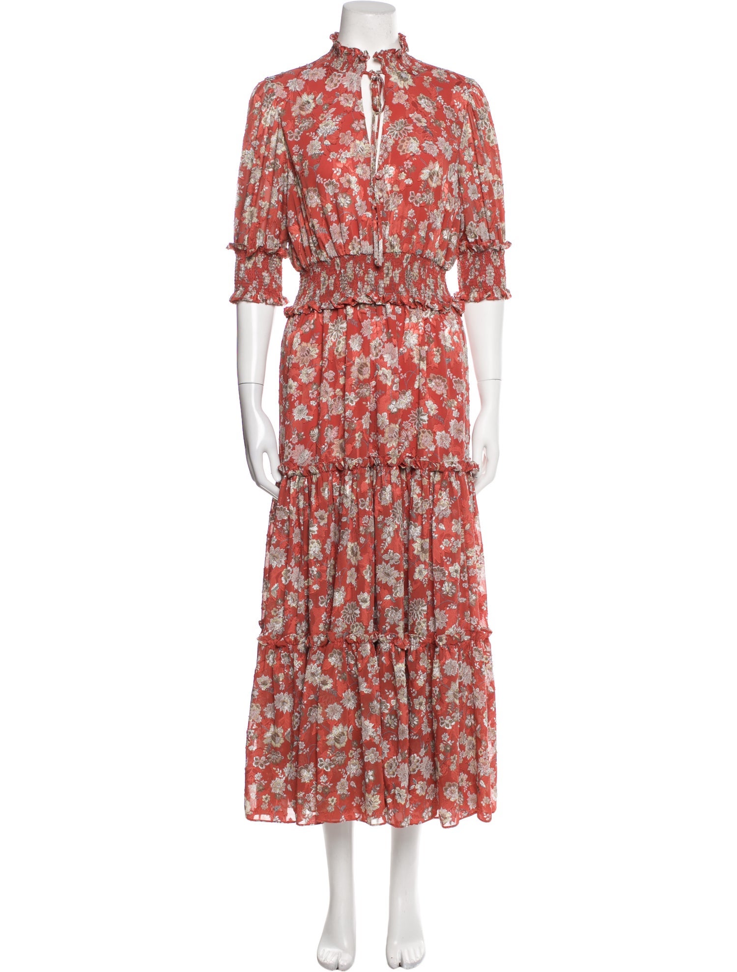 Alexis Floral Print Long Dress