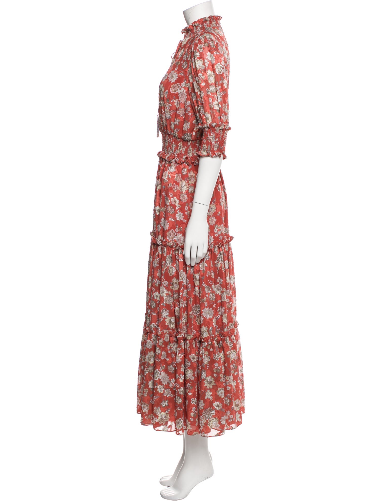 Alexis Floral Print Long Dress