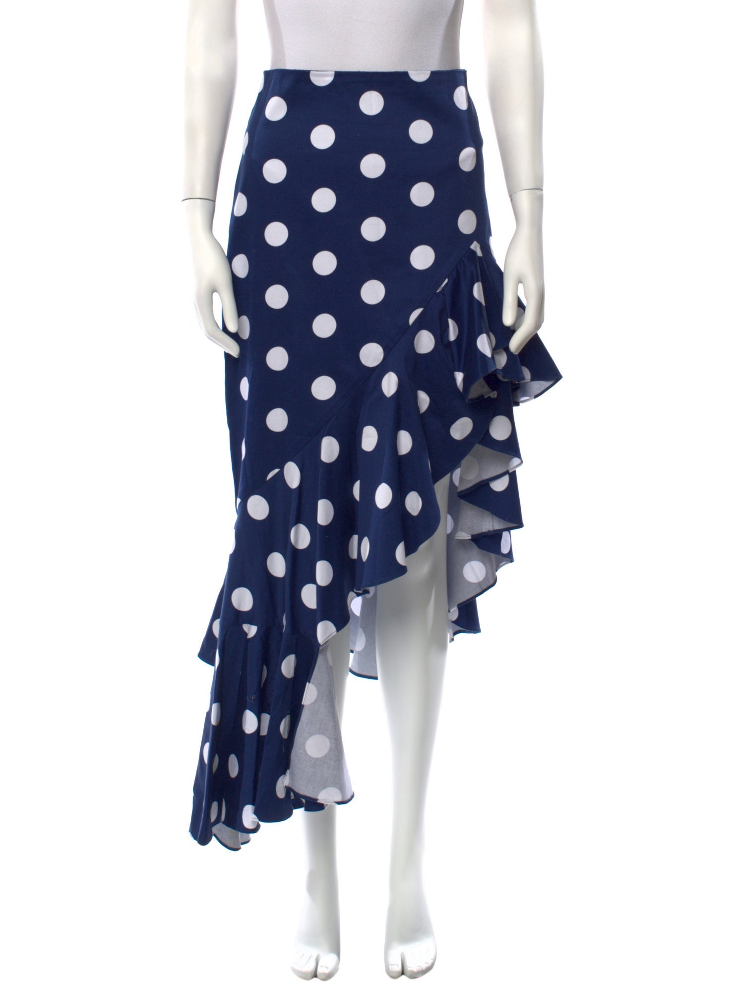 Alexis Polka Dot Print Midi Length Skirt