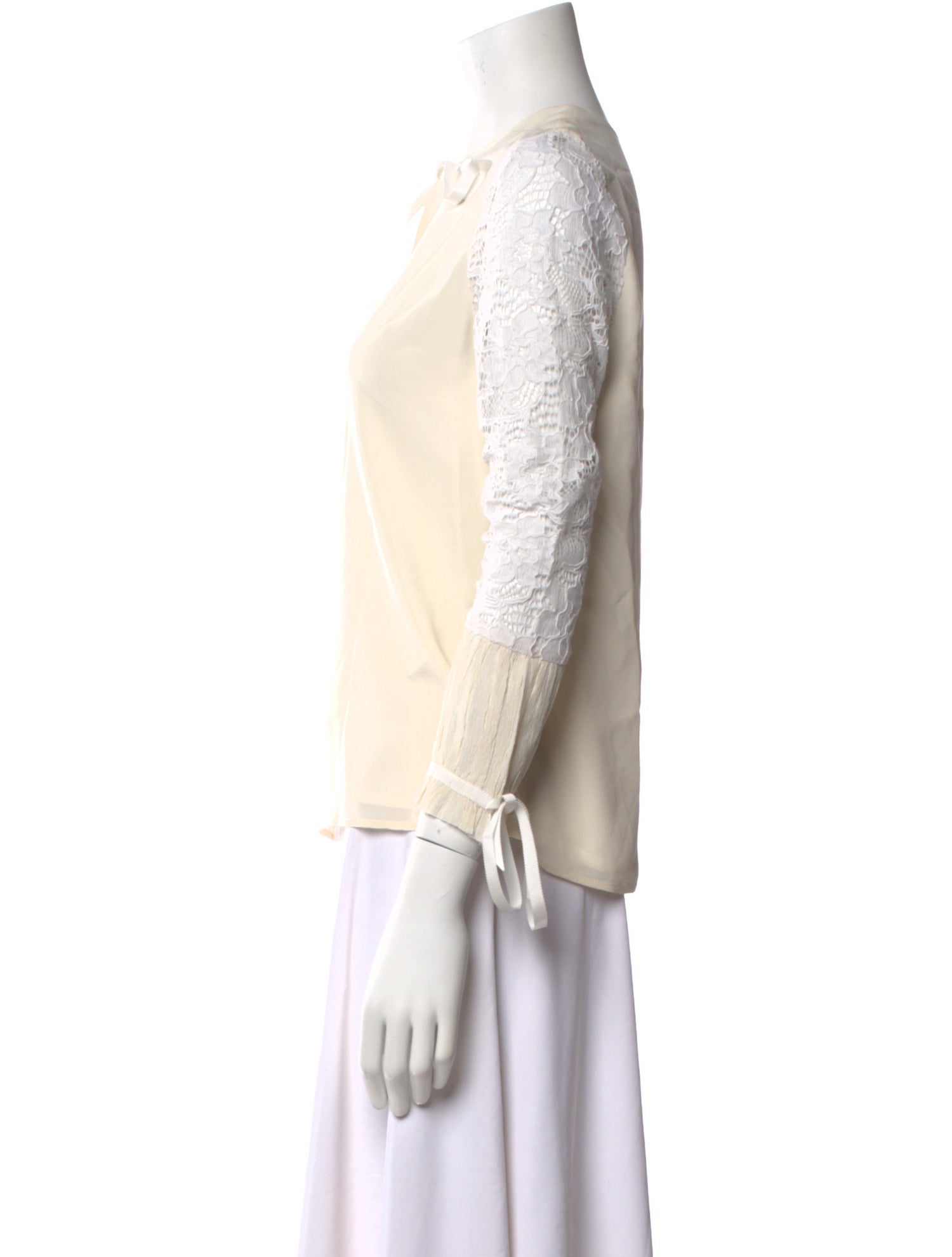 Alexis Tie Neck Three-Quarter Sleeve Blouse