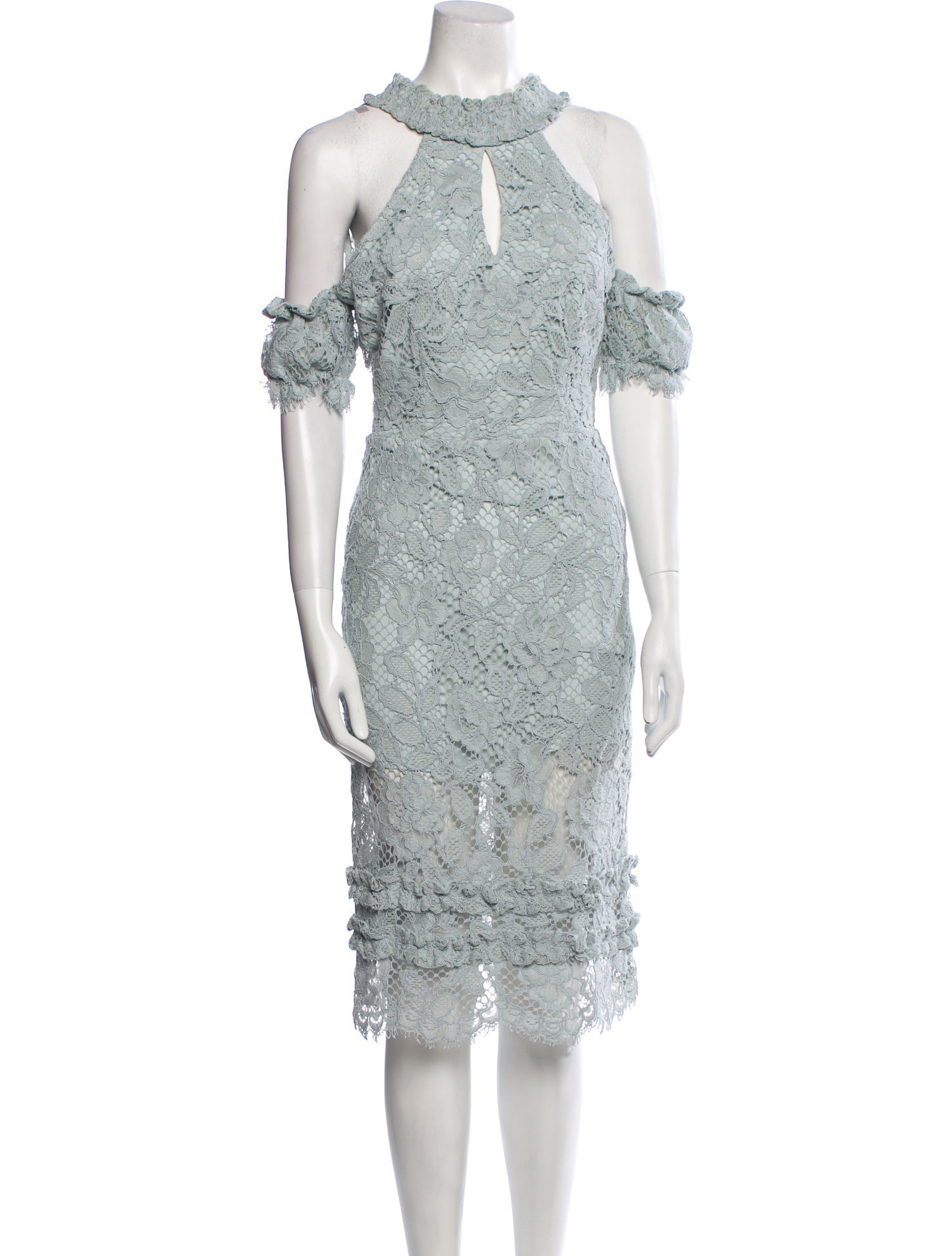 Alexis Lace Pattern Midi Length Dress