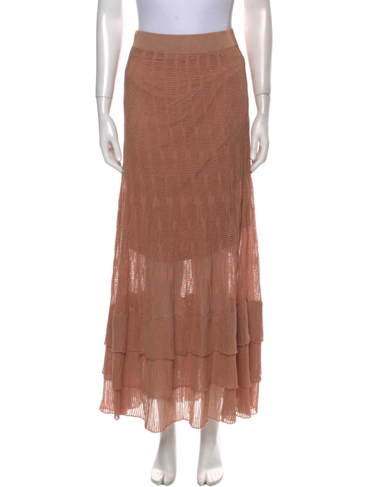 Alexis Ruffle Embellishment Midi Length Skirt