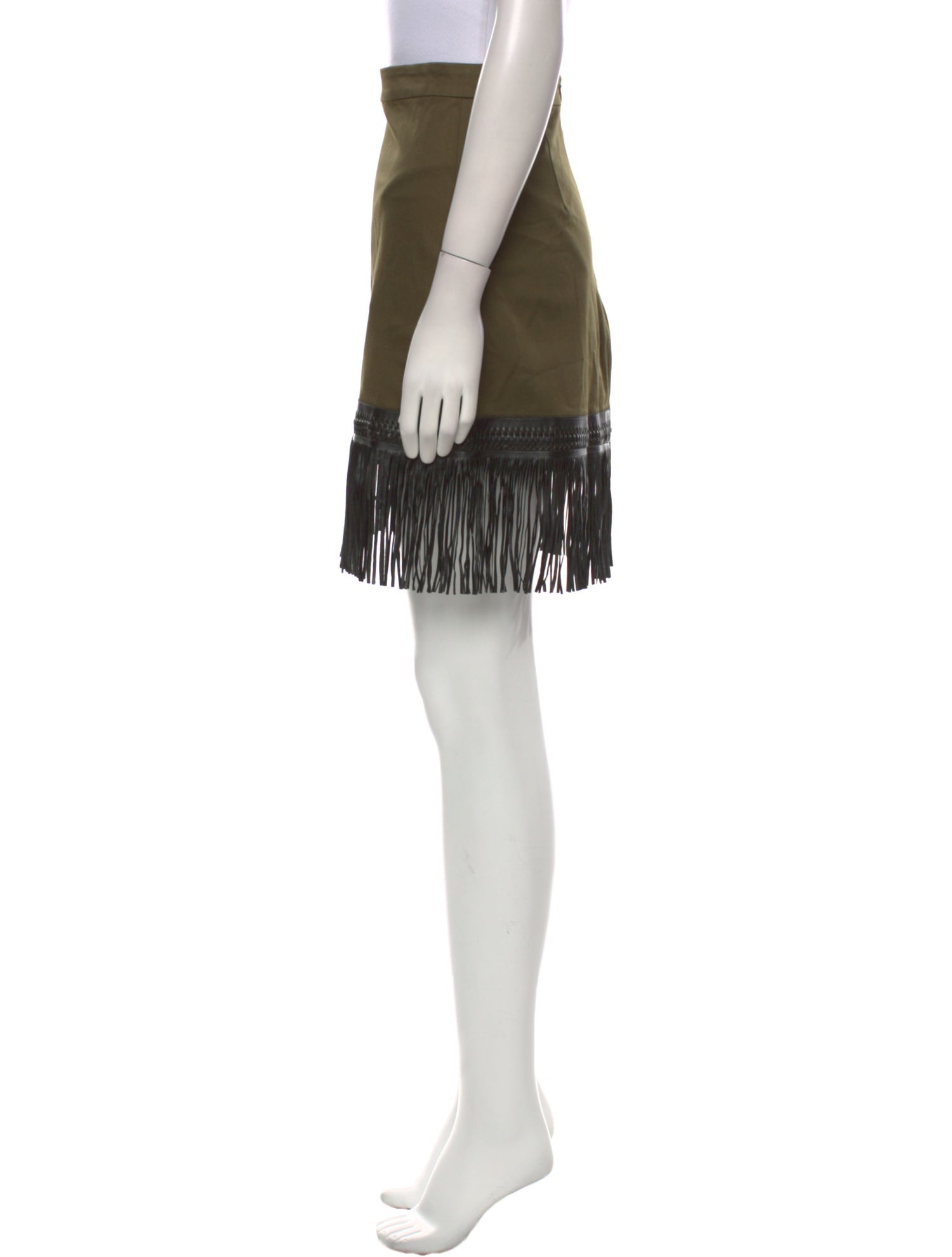 Alexis Fringe Trim Accent Knee-Length Skirt