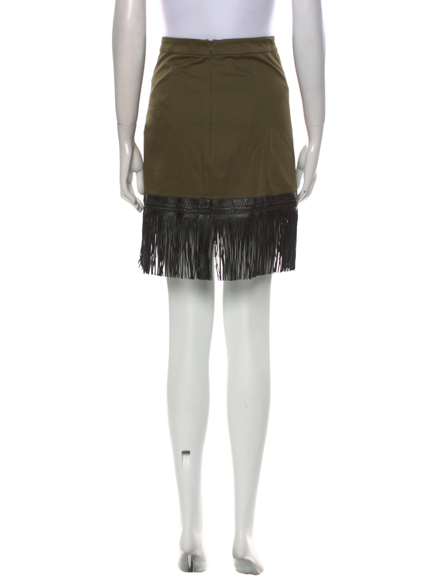 Alexis Fringe Trim Accent Knee-Length Skirt