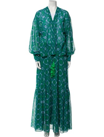 Alexis Printed Pom-Pom Embellishments Skirt Set