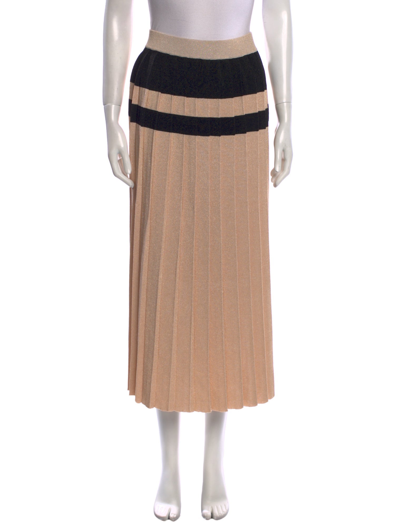 Alexis Striped Midi Length Skirt