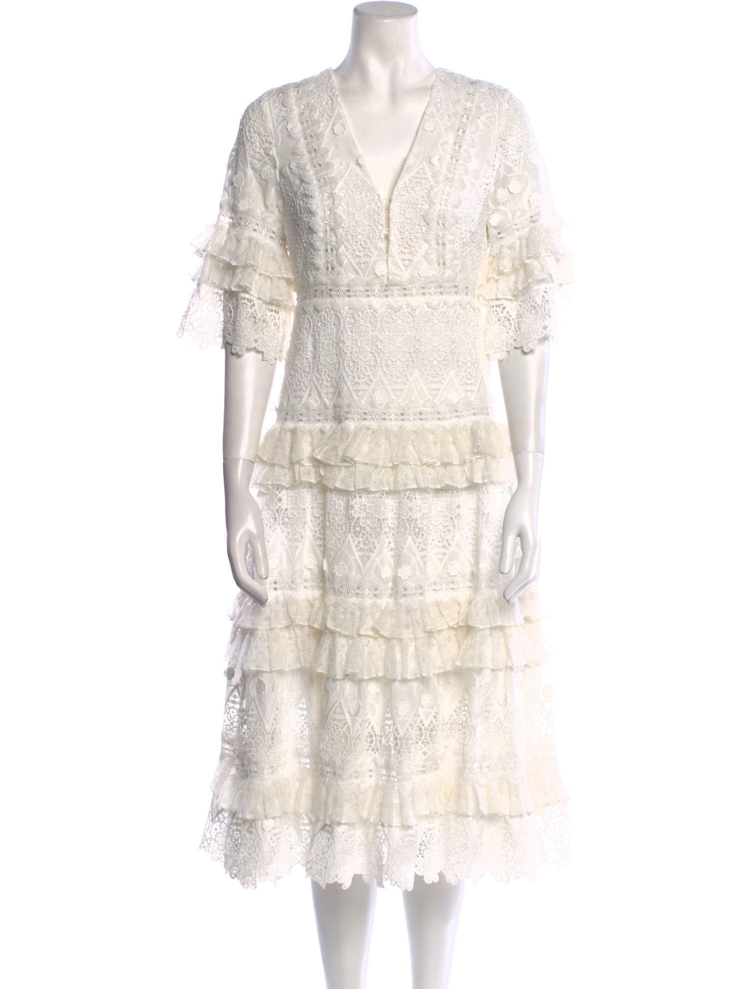 Alexis V-Neck Midi Length Dress