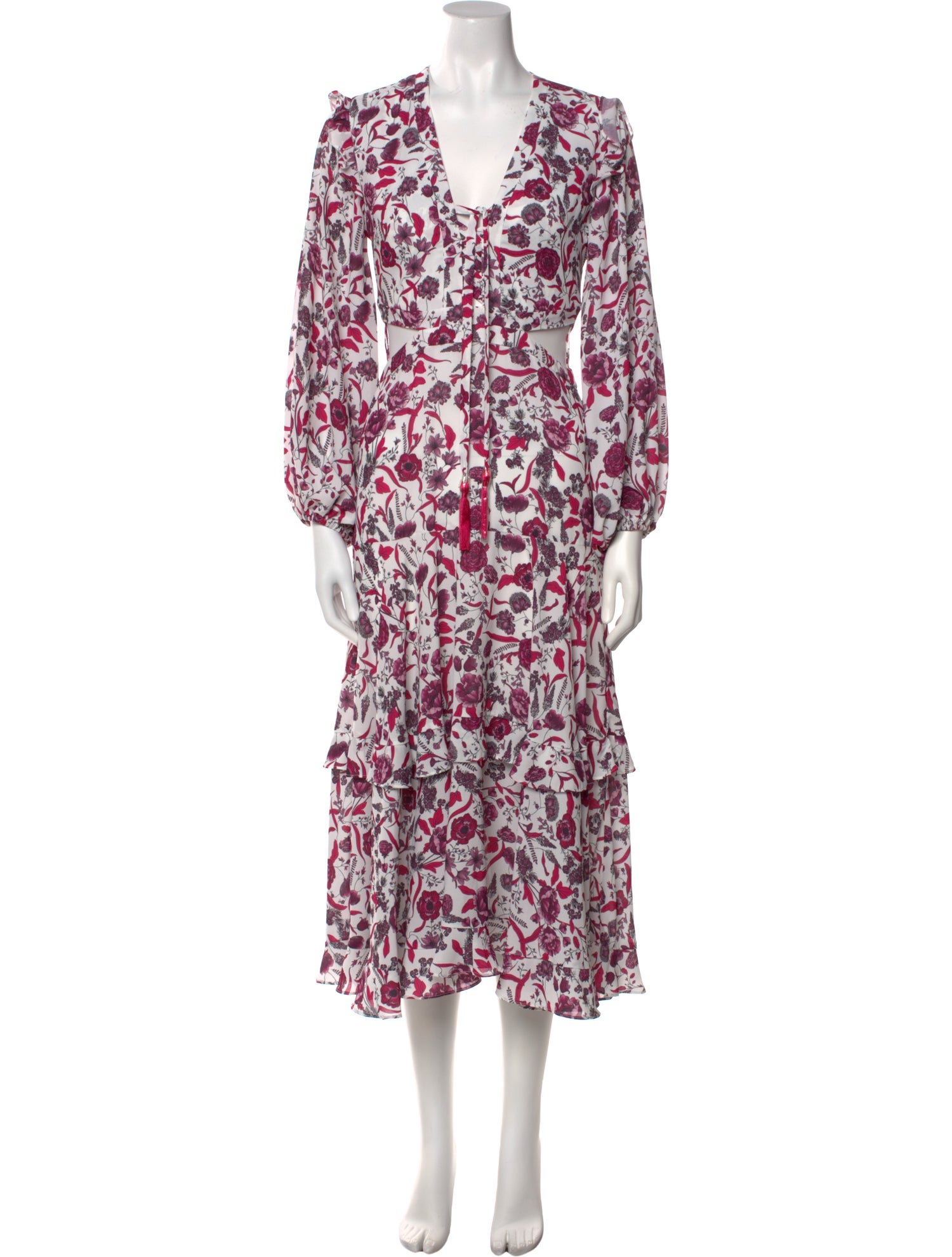 Alexis Floral Print Long Dress w/ Tags