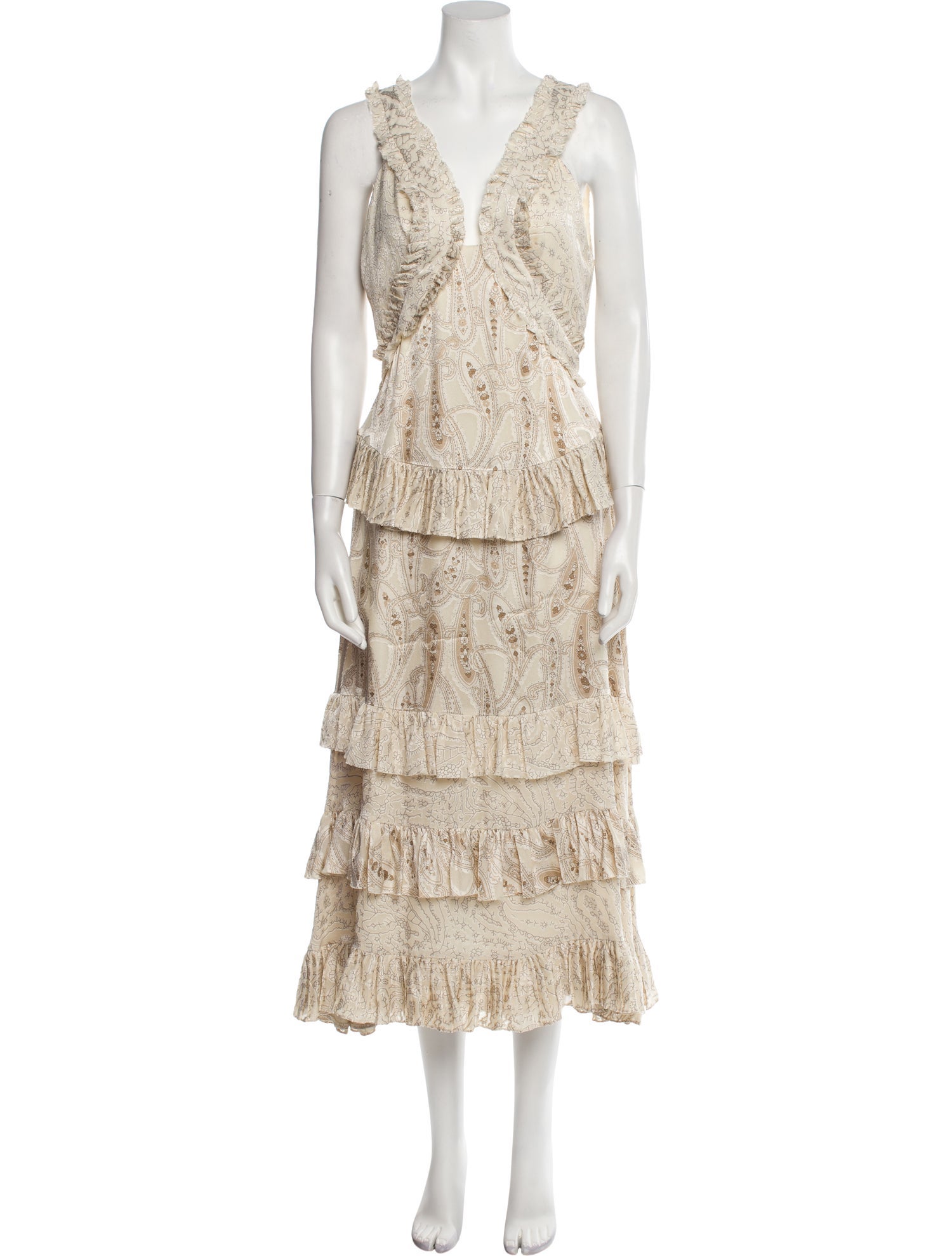 Alexis Paisley Print Long Dress