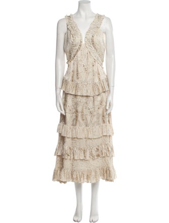 Alexis Paisley Print Long Dress