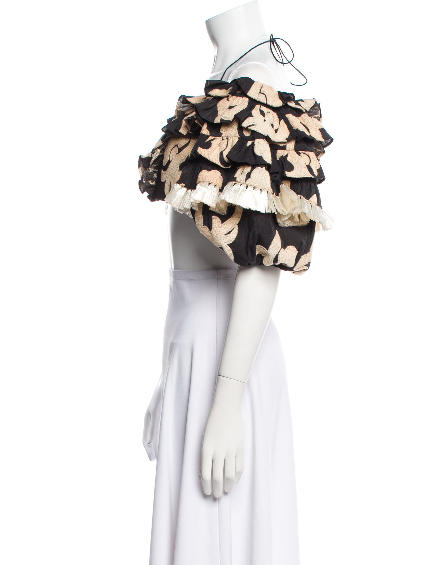 Alexis Floral Print Square Neckline Crop Top