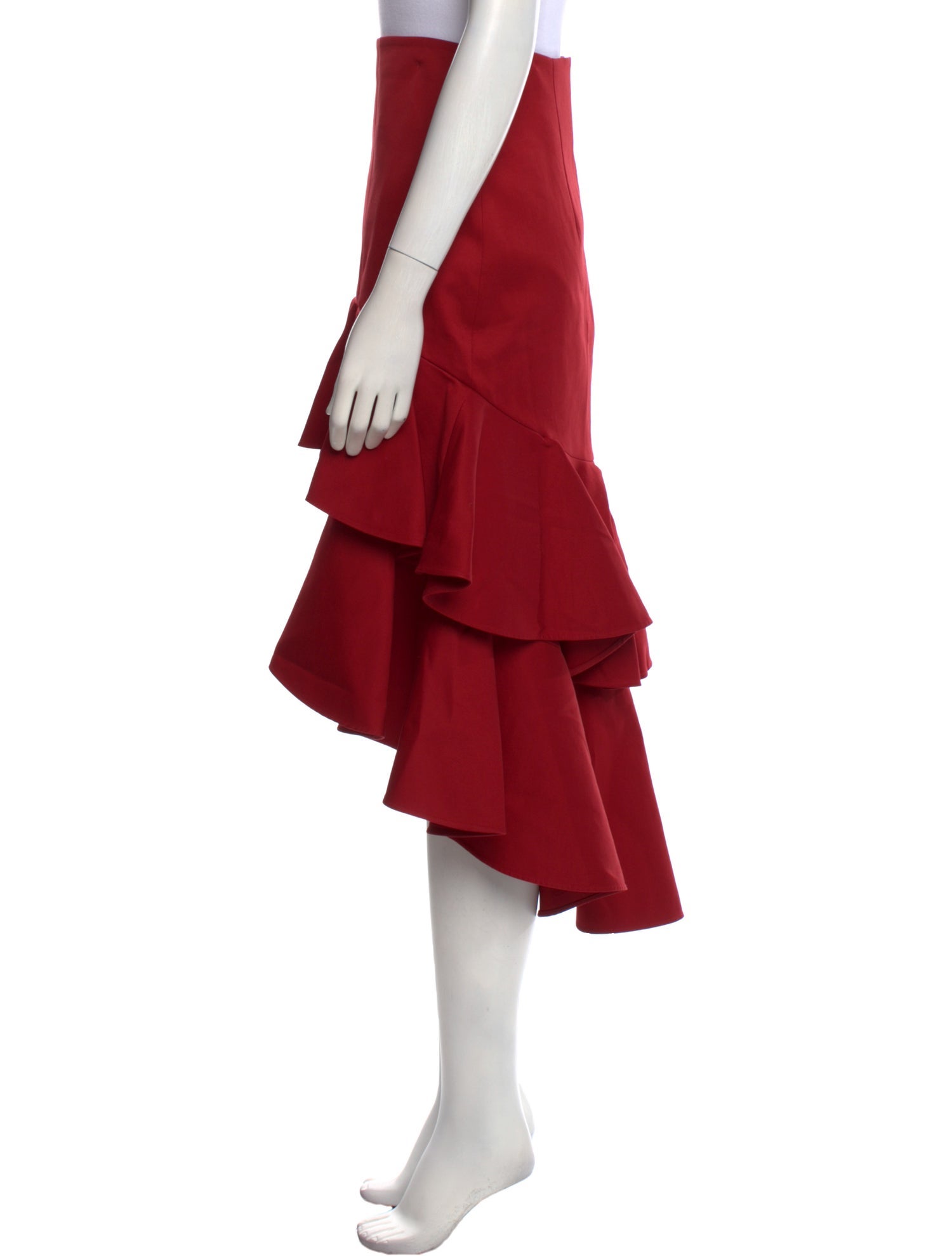 Alexis Ruffle Embellishment Midi Length Skirt