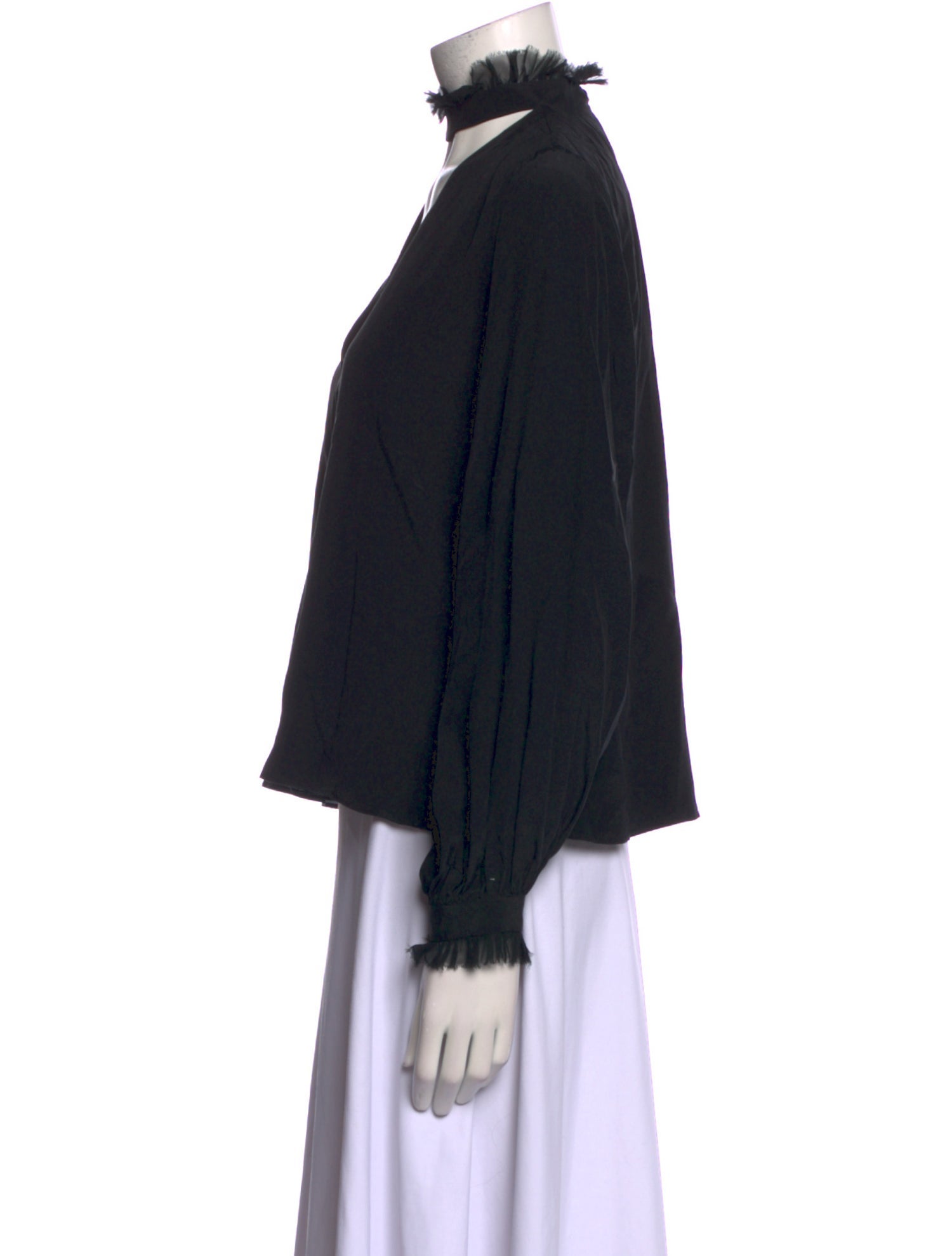 Alexis Silk Mock Neck Blouse