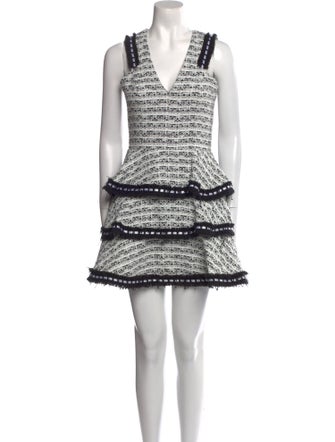Alexis Tweed Pattern Mini Dress
